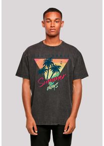 F4NT4STIC Herren T-Shirt "California Palmen Retro", schwarz, casual, Gr. XL, Obermaterial: 100% Baumwolle, Shirts, Premium Qualität