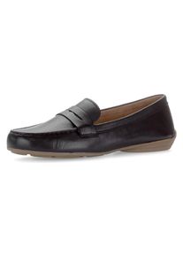 Gabor Damen Mokassin, Gr. 38, schwarz, Kalbsleder, unifarben, klassisch, Schuhe, Halbschuh, Businessschuh, Schlupfeschuh mit Zierriegel