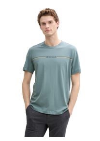 Tom Tailor Herren T-Shirttrooper grün, casual, Gr. M, Single Jersey, Obermaterial: 100% Baumwolle, Shirts, mit Logofrontprint
