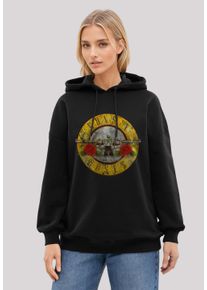 F4NT4STIC Damen Kapuzenpullover "Guns 'n' Roses Vintage Bullet Logo", schwarz, casual, Gr. XL, Obermaterial: 80% Baumwolle, 20% Polyester, Pullover,