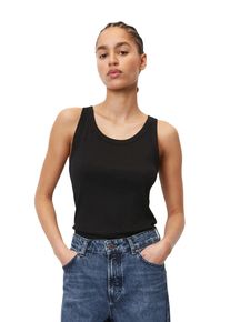 Marc O'Polo Damen T-Shirt "aus Bio-Baumwoll-Stretchjersey", schwarz, casual, Gr. XXL, MARC O'POLO DENIM, unifarben, Obermaterial: 94% Baumwolle, 6% Elasthan,