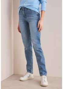 Cecil Damen Slim-fit-Jeans "Style Toronto", blau, casual, Gr. 26, unifarben, Denim/Jeans, Obermaterial: 69% Baumwolle, 29% Polyester, 2% Elasthan,