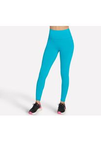 Skechers Damen Leggings "GOWALK FL HW LEGGING", blau, sportlich, Gr. L, Obermaterial: 88% Nylon, 12% Elasthan, Hosen