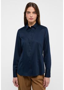 Eterna Damen Hemdbluse "REGULAR FIT", blau, klassisch, Gr. 34, 95% cotton, 5% Elasthan, Blusen, EASY IRON (bügelleicht)