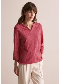 Cecil Damen 3/4-Arm-Shirt, rot, casual, Gr. S, gestreift, Web, 67% Baumwolle, 33% Polyester, Shirts, im soften Baumwoll-Mix