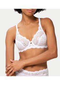 Triumph Damen Bügel-BH "Amourette 300 W X", Gr. 90, weiß, Spitze, Obermaterial: 73% Polyamid, 20% Elasthan (LYCRA), 7% Baumwolle, unifarben, geblümt,