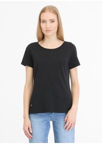 Ragwear Damen T-Shirt "MINTTA", schwarz, casual, Gr. XS, unifarben, Jersey, Obermaterial: 50% Baumwolle, 50% Polyester, Shirts