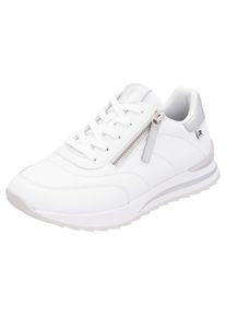 RIEKER SPORT Damen Plateausneaker, Gr. 43, weiß, Leder, Lederimitat, sportlich, Schuhe, Freizeitschuh, Halbschuh, Schürschuh in schmaler Form