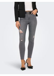 Only Damen Skinny-fit-Jeans "ONLWAUW MID WAIST DES SK DNM PIM", blau, modisch, Gr. L, unifarben, Denim/Jeans, Obermaterial: 64% Baumwolle, 31%