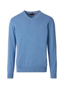 Casamoda Herren Strickpullover "Casamoda Pullover uni", blau, Gr. XXL, 100% Baumwolle, Pullover