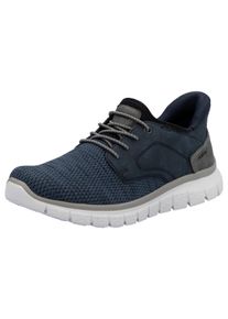 Rieker Herren Slip-On Sneaker, Gr. 44, grau, Textil, Nubuklederimitat, meliert, sportlich, Schuhe, Freizeitschuh, Halbschuh, Schlupfschuh,