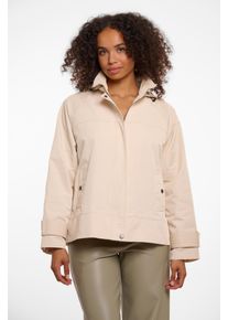 Rino & Pelle RINO & PELLE Damen Anorak "Do Short", beige, casual, Gr. 38, unifarben, Web, Obermaterial: 100% Polyester, Jacken, mit abnehmbarer Kapuze