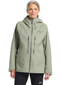 Jack Wolfskin Damen Funktionsjacke "KAMMWEG 3L JKT W", grün, Gr. XS, Oberstoff: 100% POLYESTER ; Futter 1: 100% POLYESTER ; Futter 2: 86% POLYAMID,