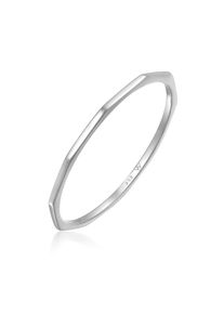 Elli Premium Damen Fingerring "Stapelring 585 Weißgold", 54mm, ohne Stein, Weißgold 585, 1mm, silber, Weißgold 585, Fingerringe