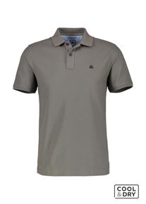 Lerros Herren Poloshirt "Lerros Klassischer Polostyle in *Cool & Dry* Piquéqualität", grau, Gr. L, 60% Baumwolle, 40% Polyester, Shirts