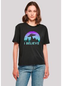 F4NT4STIC Damen T-Shirt "I BELIEVE UFO Alien Raumschiff Retro", schwarz, casual, Gr. XXL, Obermaterial: 100% Baumwolle, Shirts, Premium Qualität