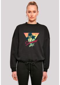 F4NT4STIC Damen Sweatshirt "California Palmen Retro", schwarz, casual, Gr. M, Obermaterial: 65% Baumwolle, 35% Polyester, Sweatshirts, Premium