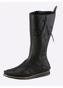 Andrea Conti Damen Stiefel, Gr. 42, schwarz, Leder, Glattleder, Glattleder, modisch, Schuhe