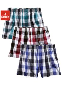 Le Jogger Kinder Boxer "Boxershorts für Jungen", Gr. 110, bunt, Webqualität, Obermaterial: 100% Baumwolle, kariert, Unterhosen, lässiger Style in