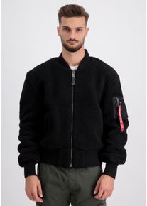 Herren Bomberjacke "Alpha Industries Men - Bomber Jackets MA-1 Teddy", schwarz, Gr. S, Alpha Industries, Obermaterial: 100% Polyester, Futter: 100%