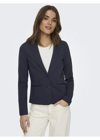 Only Damen Jerseyblazer "ONLPOPTRASH LIFE BLAZER TLR", blau, casual, Gr. XS, unifarben, Milano Rib, Obermaterial: 63% Viskose, 32% Nylon, 5%