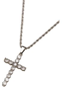 Firetti Damen Kette mit Anhänger "Schmuck Geschenk Edelstahl Halsschmuck Halskette Kreuz", Edelstahl, L: 55cm B: 2mm, silber, Edelstahl, B:2mm,