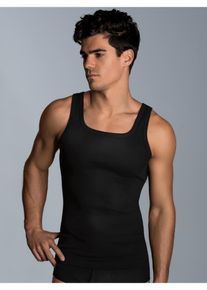 TRIGEMA Herren Achselhemd "TRIGEMA Feinripp Unterhemd im Doppelpack", Gr. 5, schwarz, 100% Baumwolle (Bio-Baumwolle kbA), basic, Unterhemden