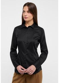 Eterna Damen Hemdbluse "FITTED", schwarz, klassisch, Gr. 40, 100% cotton, Blusen, EASY IRON (bügelleicht)