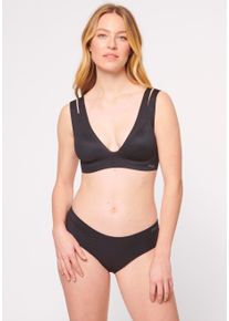 Sloggi Damen Bustier "ZERO Feel Flow Bralette", Gr. M, schwarz, Single Jersey, Obermaterial: 62% Polyamid, 38% Elasthan, unifarben, gemustert,