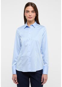 Eterna Damen Hemdbluse "REGULAR FIT", blau, klassisch, Gr. 50, 95% cotton, 5% Elasthan, Blusen, EASY IRON (bügelleicht)