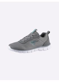 Kangaroos Damen Sneaker, Gr. 37, grau, Mesh, Textil, sportlich, Schuhe