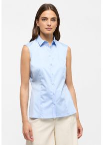 Eterna Damen Hemdbluse "REGULAR FIT", blau, klassisch, Gr. 48, 95% cotton, 5% Elasthan, Blusen, EASY IRON (bügelleicht)