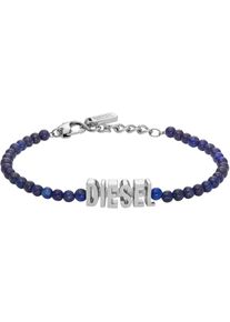 Diesel Armband "Schmuck Geschenk Edelstahl Armschmuck Armkette FONT, DX1544040", Edelstahl, blau, Edelstahl, Armbänder, mit Achat