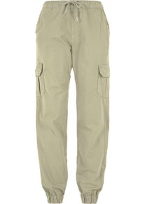 Urban Classics Damen Cargohose "Urban Classics Damen Ladies High Waist Cargo Jogging Pants", grün, Gr. M, unifarben, 98% Baumwolle, 2% Elasthan, Hosen