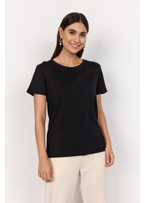 soyaconcept Damen T-Shirt "SC-DERBY 1", schwarz, modisch, Gr. XXL, unifarben, Single Jersey, Obermaterial: 100% Baumwolle, Shirts