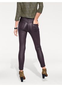 Heine Damen Röhrenhose, rot, Gr. 40, unifarben, 76% Viskose, 21% Polyamid, 3% Elasthan, Miedereinsatz:15% Elasthan, 85% Polyamid, Hosen