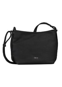 Gabor Damen Umhängetasche "Malu", schwarz, Polyurethan, Polyurethan (PU), clean, gepflegt, unifarben, Taschen, aus weichem genarbtem Lederimitat mit