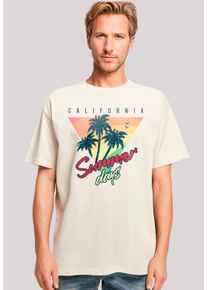 F4NT4STIC Herren T-Shirt "California Palmen Retro", beige, casual, Gr. XL, Obermaterial: 100% Baumwolle, Shirts, Premium Qualität