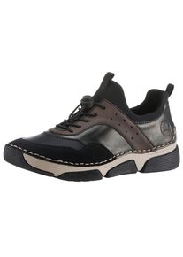 Rieker Damen Slip-On Sneaker, Gr. 39, braun, Lederimitat, Textil, sportlich, Schuhe, Schlupfschuh, Freizeitschuh, Halbschuh mit Schnellverschluus