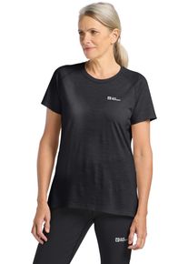 Jack Wolfskin Damen Funktionsshirt "KAMMWEG S/S W", grau, Gr. M, Oberstoff 50% WOLLE, 50% POLYESTER, Shirts