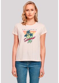 F4NT4STIC Damen T-Shirt "California Palmen Retro", pink, casual, Gr. L, Obermaterial: 100% Baumwolle, Shirts, Premium Qualität