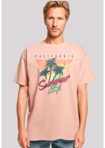 F4NT4STIC Herren T-Shirt "California Palmen Retro", gelb, casual, Gr. 5XL, Obermaterial: 100% Baumwolle, Shirts, Premium Qualität