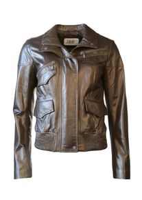JCC Damen Lederjacke, braun, Gr. 40, Oberstoff: 100% Lammleder / Futter. 100% Polyester, Jacken