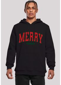 F4NT4STIC Herren Kapuzenpullover "Weihnachten Varsity Retro", schwarz, casual, Gr. M, Obermaterial: 65% Baumwolle, 35% Polyester, Pullover, Premium