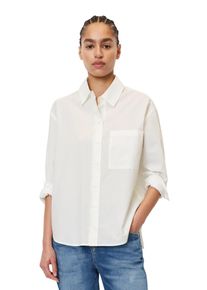 Marc O'Polo Damen Langarmbluse "aus reiner Bio-Baumwolle", weiß, elegant, Gr. XL, MARC O'POLO DENIM, unifarben, Obermaterial: 100% Baumwolle, Blusen