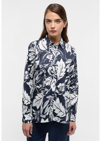 Eterna Damen Hemdbluse "LOOSE FIT", blau, modisch, Gr. 40, 100% cotton, Blusen, EASY IRON (bügelleicht)