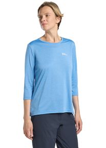 Jack Wolfskin Damen Funktionsshirt "CROSSTRAIL 3/4 T W", blau, Gr. M, Oberstoff: 100% POLYESTER, Shirts