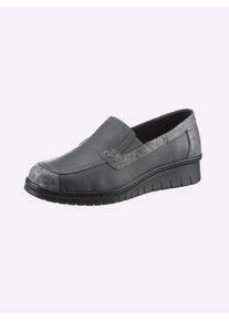 CLASSIC Damen Slipper, Gr. 38, grau, Leder, sportlich, Schuhe