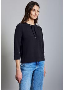 Street One Damen 3/4-Arm-Shirt, lila, casual, Gr. 46, unifarben, Stoff, 65% Polyester, 33% Viskose, 2% Elasthan, Shirts, mit 3/4 Ärmeln