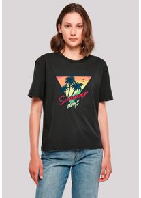 F4NT4STIC Damen T-Shirt "California Palmen Retro", schwarz, casual, Gr. M, Obermaterial: 100% Baumwolle, Shirts, Premium Qualität